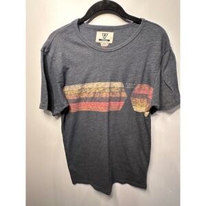 Vissla Mens Heather Navy Blue Graphic Surf T-Shirt XL Crew Neck Short Slv